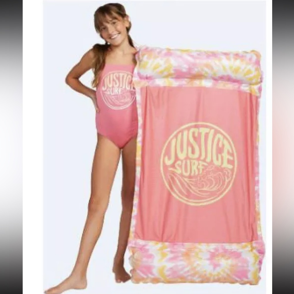 Justice Inflatable Mesh Hammock Pool Float - Versatile 4-in-1 Design, Multi-Colo - Picture 3 of 3